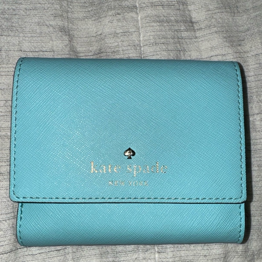 Kate Spade Tiffany blue wallet in absolute pristine condition.